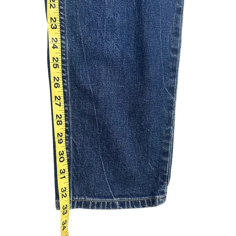 Banana Republic Authentic Mid-Rise Straight Jeans Minimalist Preppy 32 x 33